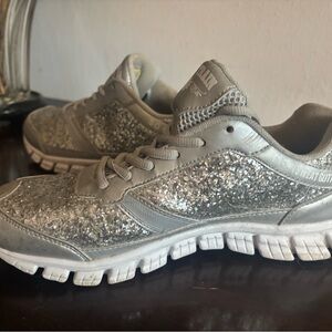 Crazy Train Silver Glitter Sneakers